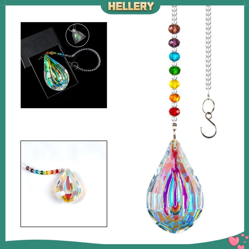 Lăng kính pha lê chakra bắt nắng tạo cầu vồng treo trang trí nội thất