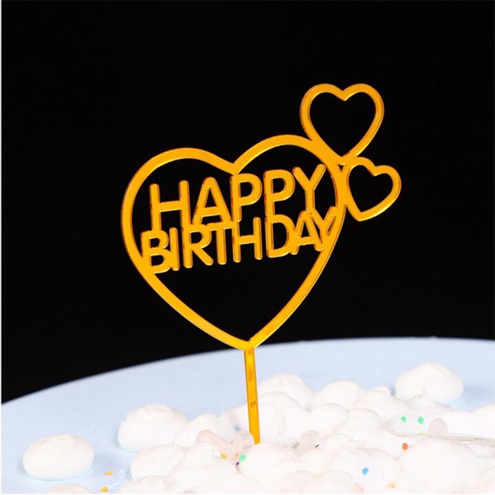 Phụ Kiện Trang Trí Bánh Sinh Nhật Bánh Kem - Combo 10 chiếc Meka Meka 3 tim