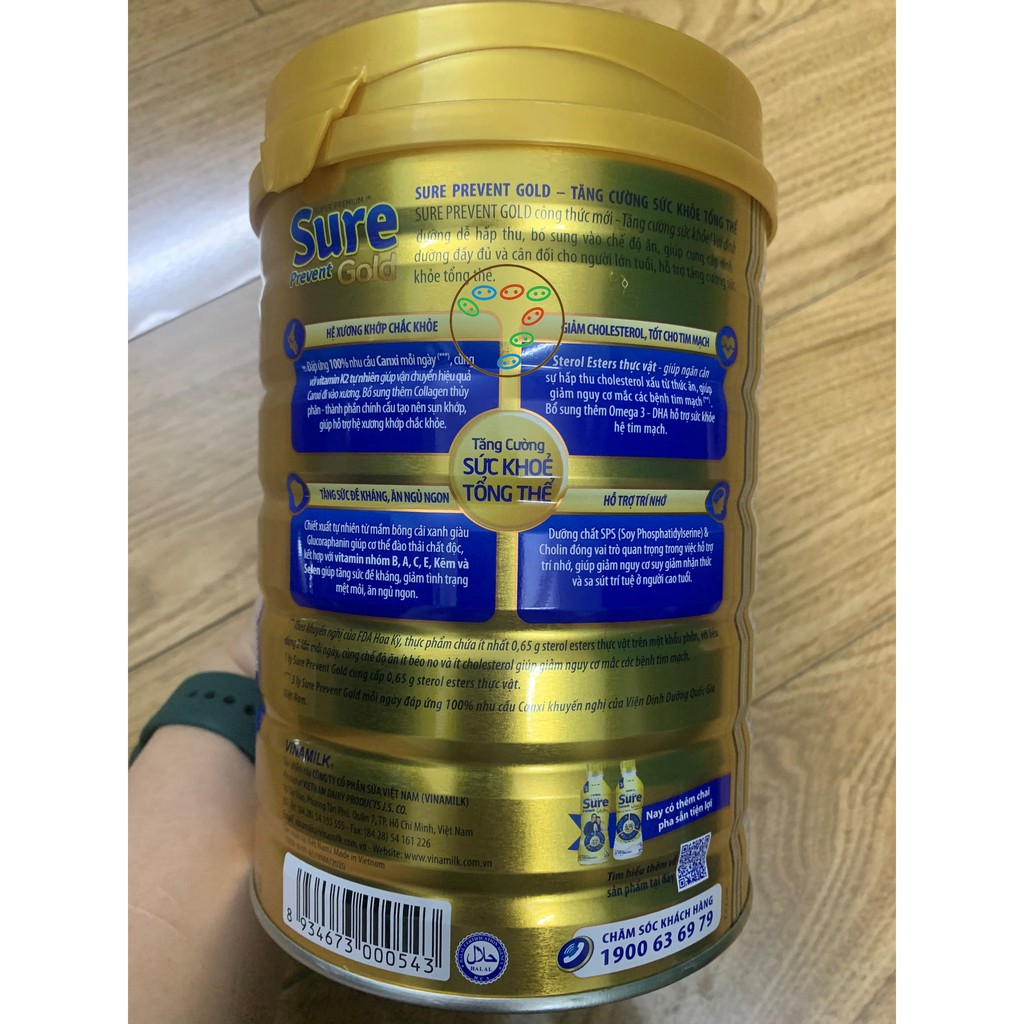 [Date 2023] SỮA BỘT VINAMILK SURE PREVENT GOLD 900G