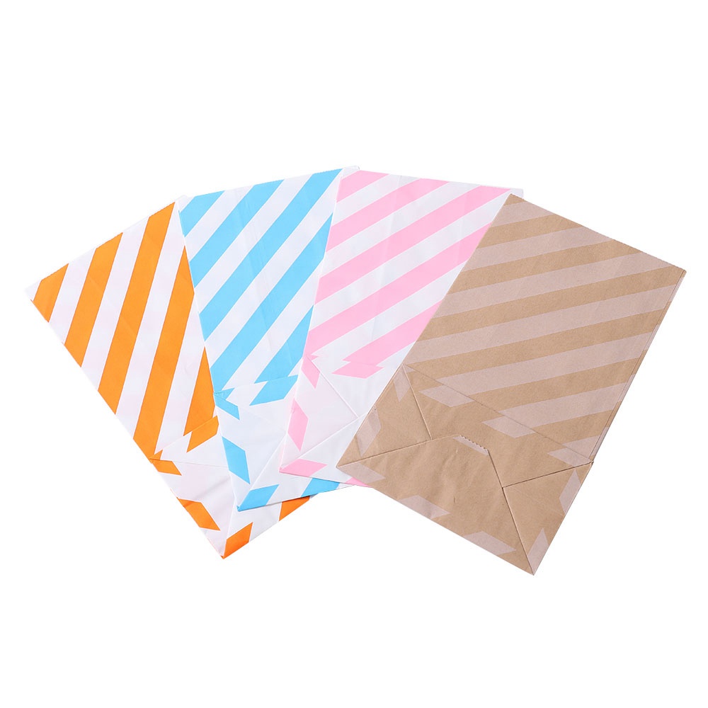 Set 10 Túi Giấy Đựng Bánh Kẹo / Món Tráng Miệng Họa Tiết Mặt Trăng Nhiều Màu Sắc