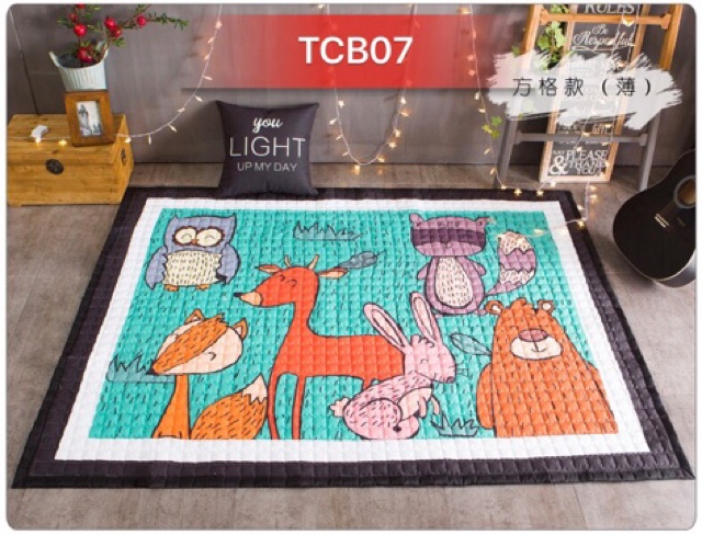 (RẺ NHẤT SHOPEE) Thảm Cotton KT 145x195cm siêu kute cho bé (HÀNG CÓ SẴN)