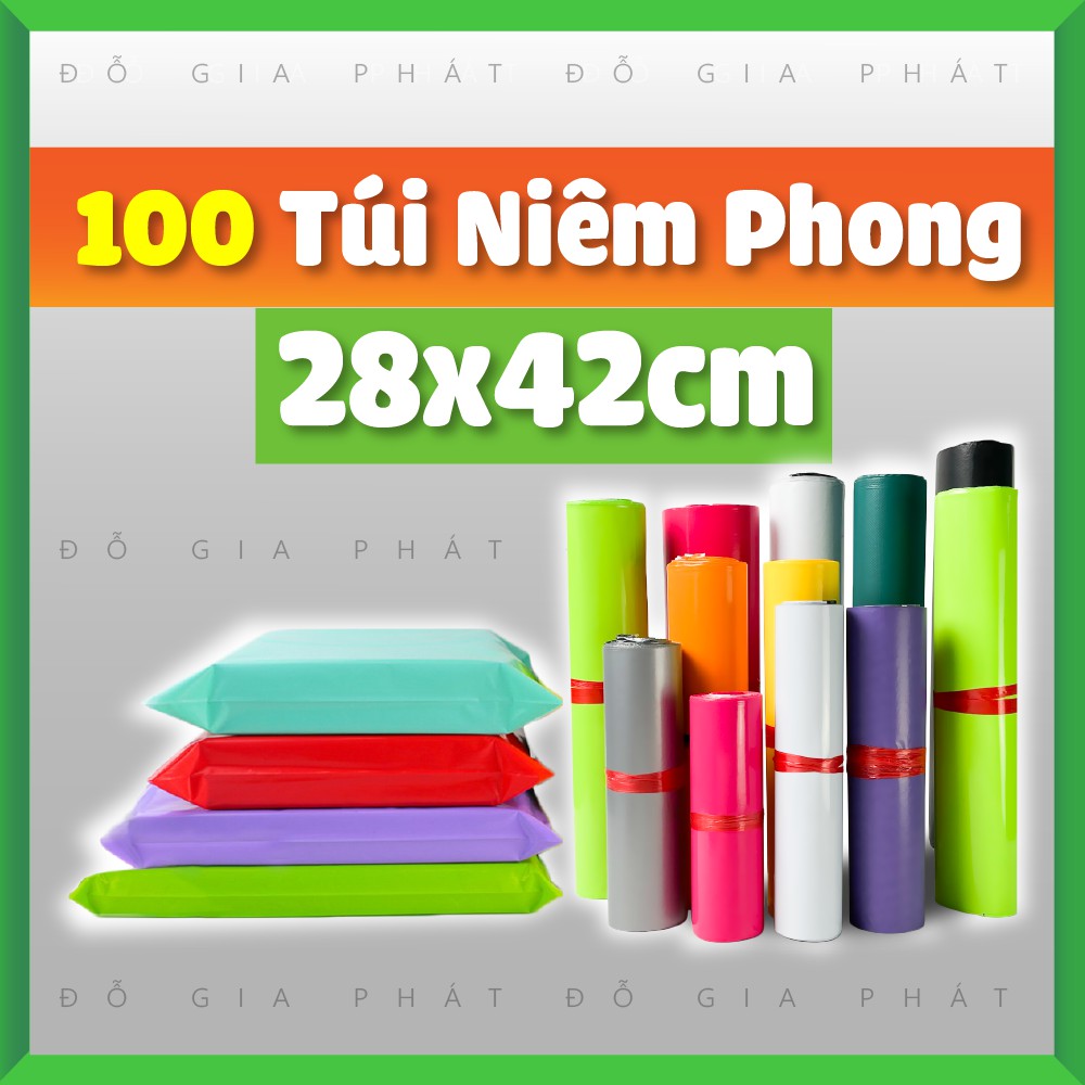 [28x42cm] 100 Túi Gói Hàng, Đóng Hàng, Niêm Phong, Bao Bì Gói Hàng Tự Dính GHN