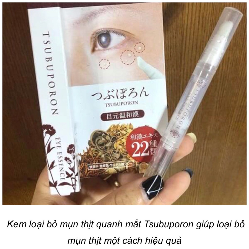 Bút MỤN THỊT quanh mắt Tsubuporon Nhật Bản 1.8ml dùng cho mụn thịt mụn cơm các vết sần sùi