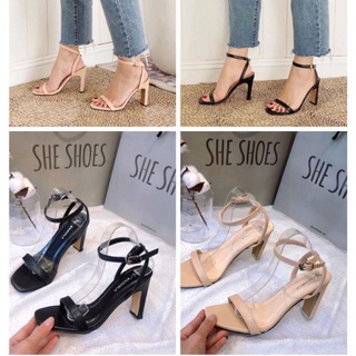 Sandal cao gót quai mảnh gót trụ có video ,ảnh thật