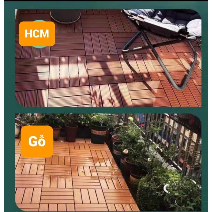 Thảm Nhựa Ghép Lót Ban Công,Sân Vườn Kích Thước 30cm x 30cm Cao Cấp