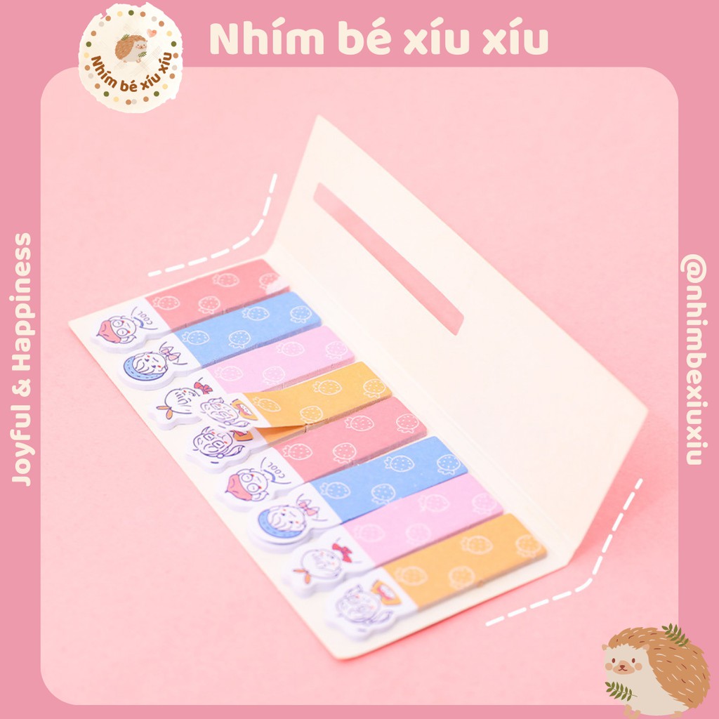 Bookmark đánh dấu trang dạng dán nhỏ xinh nhiều hình ngộ nghĩnh (giấy note/giấy ghi chú)