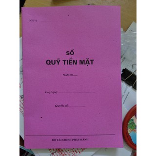 Sổ quỹ tiền mặt A4