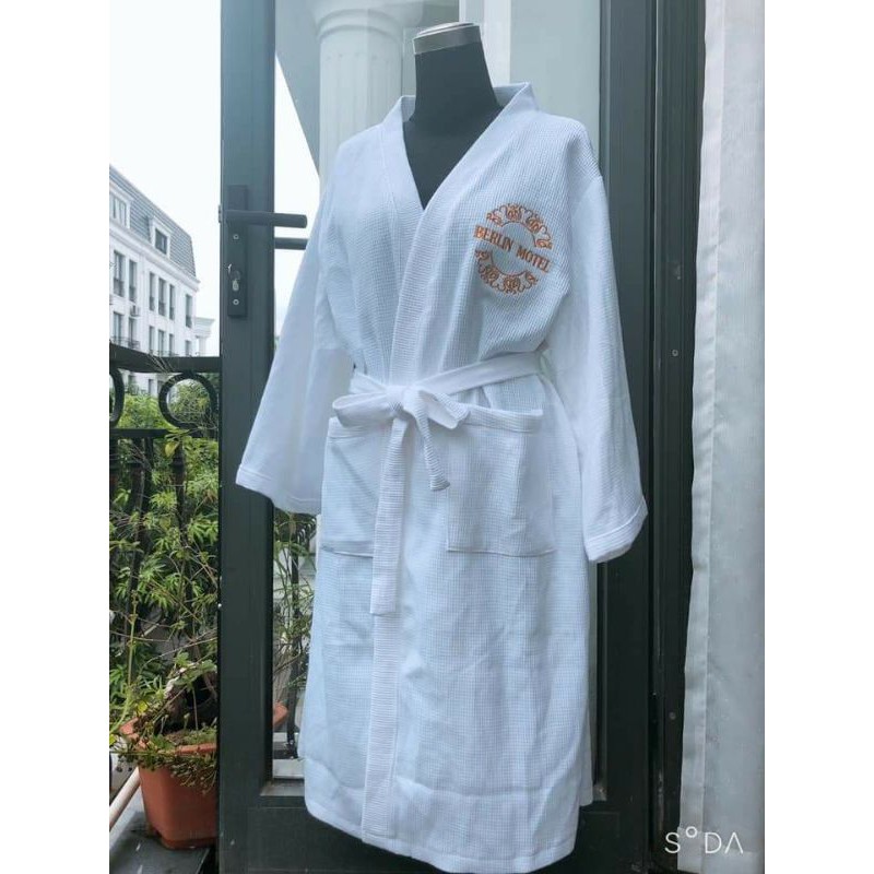 Áo choàng khách sạn, áo choàng tổ ong mềm dày