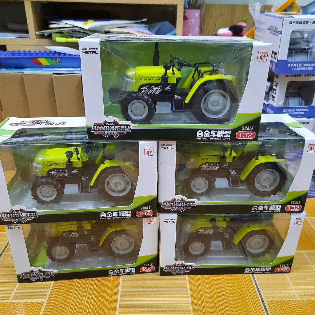 Đồ chơi nông trại mô hình xe máy kéo tỉ lệ 1:30 có âm thanh động cơ đồ chơi trẻ em