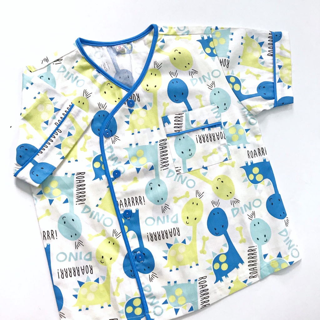 Pijama đùi cho bé chất liệu vải Thô 100% cotton hút mồ hôi Nhiều mẫu xinh xắn size 10-20kg