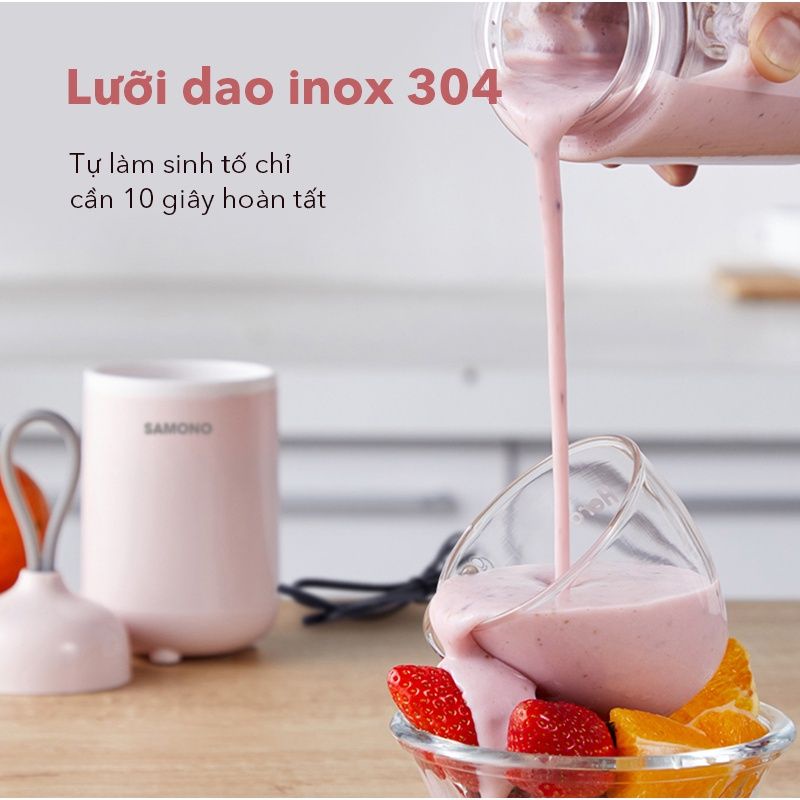 Máy xay sinh tố cầm tay SAMONO SW-Z7 đa năng công suất lớn có thể nghiền đá chính hãng