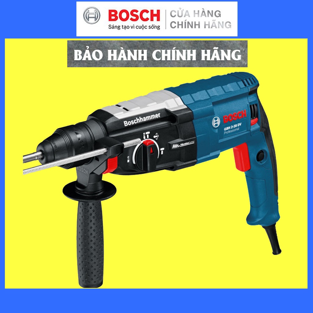 Máy Khoan Búa Bosch GBH 2-28 DV (28MM-820W) - Chuyên Khoan Bê Tông, Đục