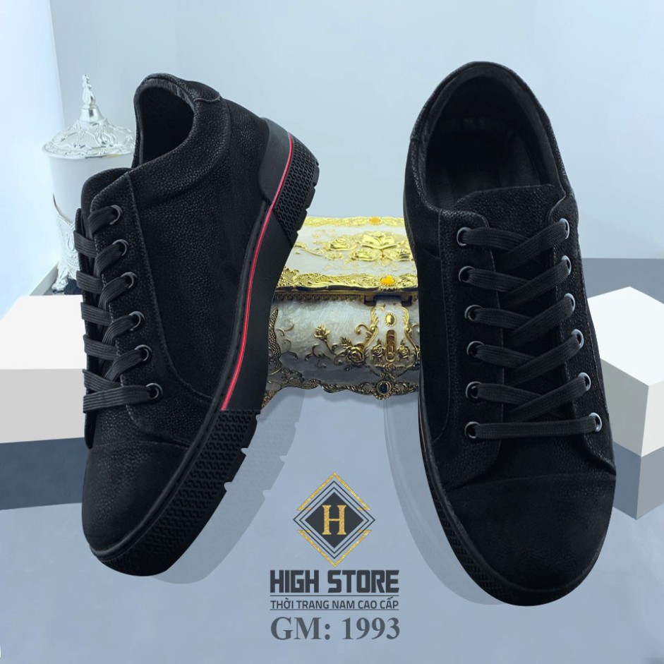Tặng Nước Hoa Giày Da Nam Màu Đen Dây Buộc 1993Shop - Giầy Lười Da Pu Size Từ 38 Đến 44 GM:1993