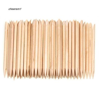 Set 100 que gỗ đẩy da làm móng nghệ thuật