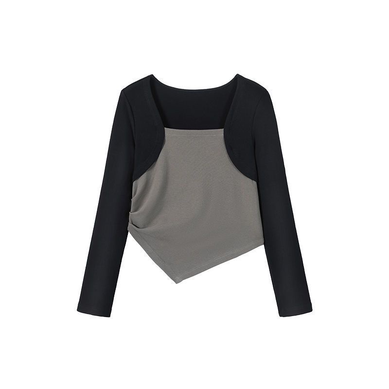 Áo Thun Dài Tay Dáng Rộng Thiết Kế Bất Đối Xứng JL-TX-533