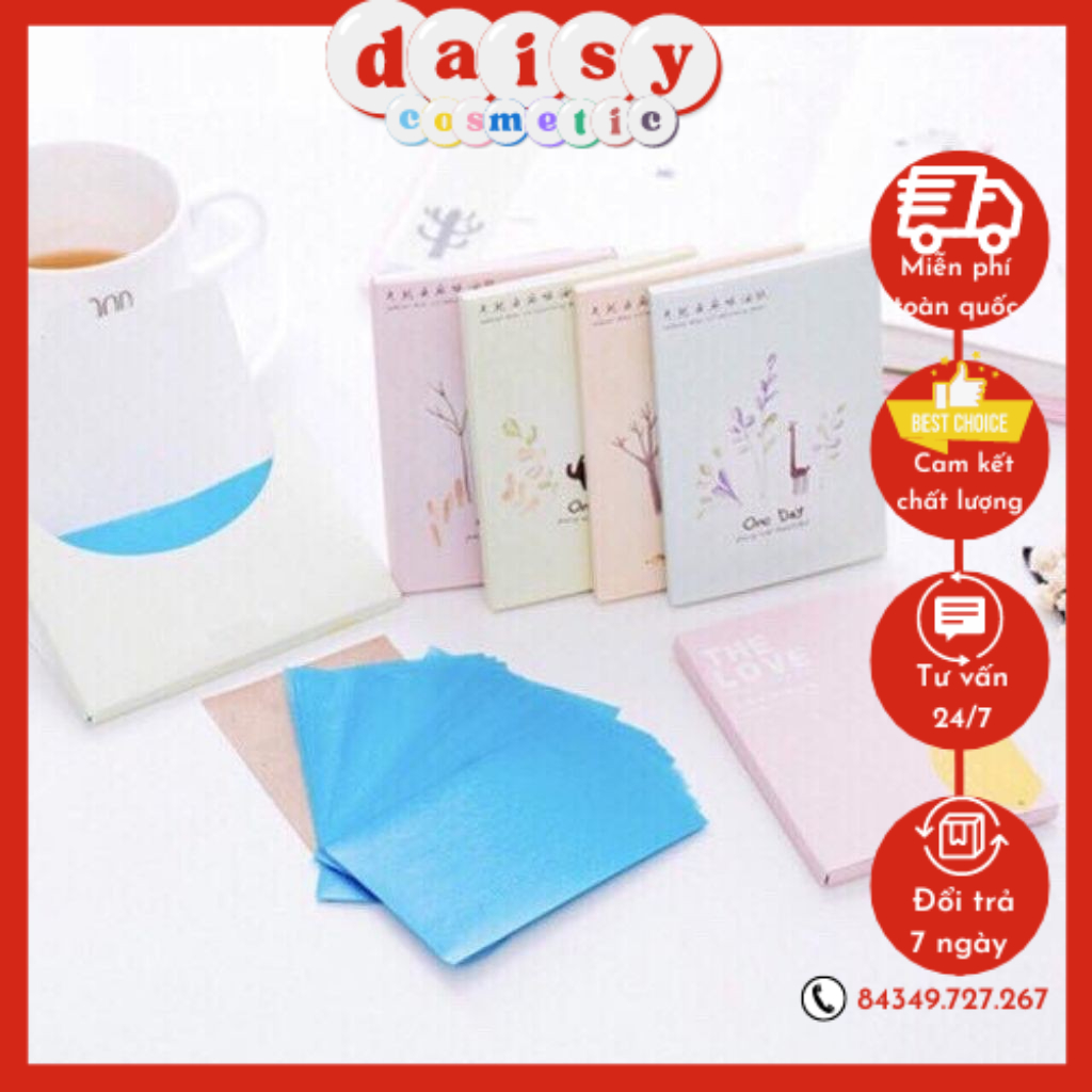 Giấy thấm dầu gói 50 miếng tiện lợi thấm hút dễ dàng cải thiện làn da nhờn