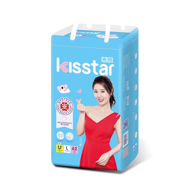 Tã quần KISSTAR size M 66 miếng,L 62 miếng,size XL 58 miếng,size XXL 54 miếng, XXXL 50 miếng