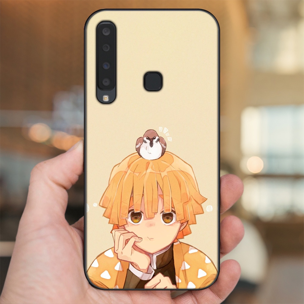 Ốp lưng Samsung A9 2018 viền đen in hình Zenitsu Kimetsu no Yaiba