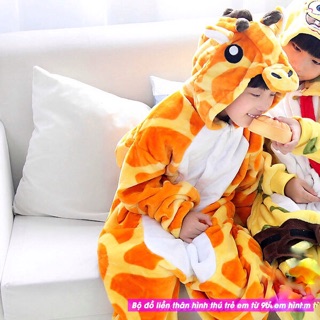 Bộ đồ liền thân hình thú trẻ em