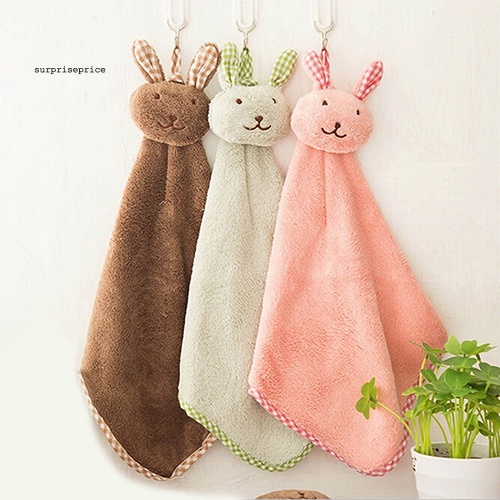 Khăn Lau Tay Treo Tường Hình Thỏ Dễ Thương