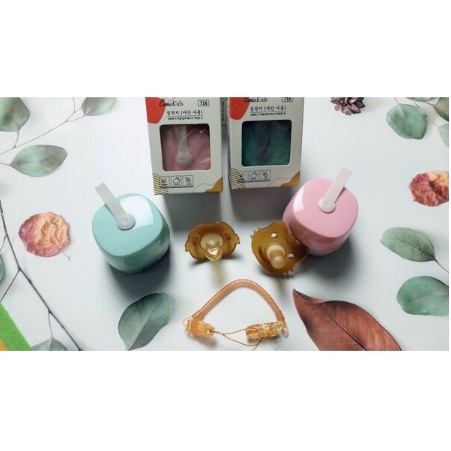 Hộp 2 Ti Giả Nano Bạc Kèm Dây Đeo Emma Cho Bé 💖FREESHIP💖