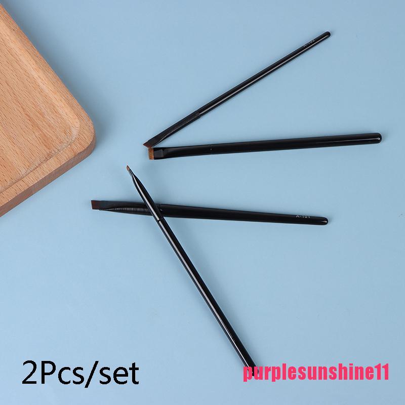 2Pcs Brow Contour Brush Eyebrow Eyeliner Brush Makeup Brush Cosmetic Tool