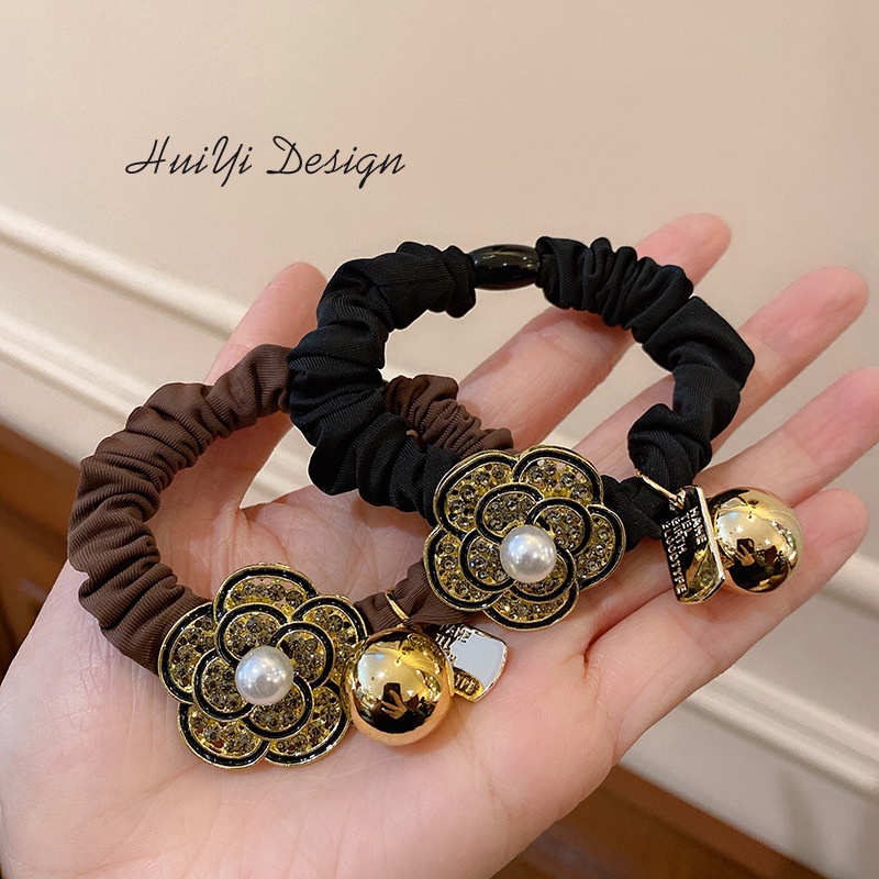 Dây Buộc Tóc Cỡ Lớn Đính Đá Phong Cách Retro Sang Trọng 2022