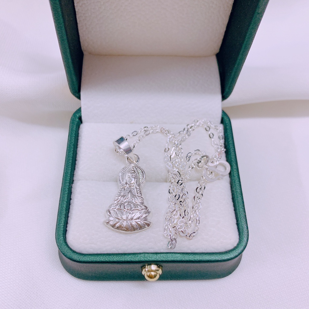 Dây chuyền mặt phật chuẩn bạc ta LINH MIU SILVER