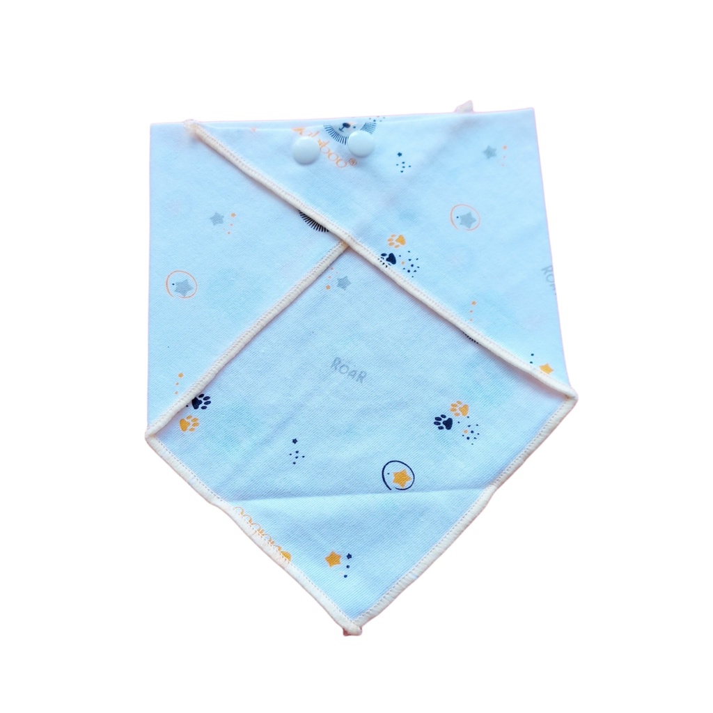 Khăn yếm cotton tam giác có cúc bấm họa tiết ngộ nghĩnh BABIBOO - BB136