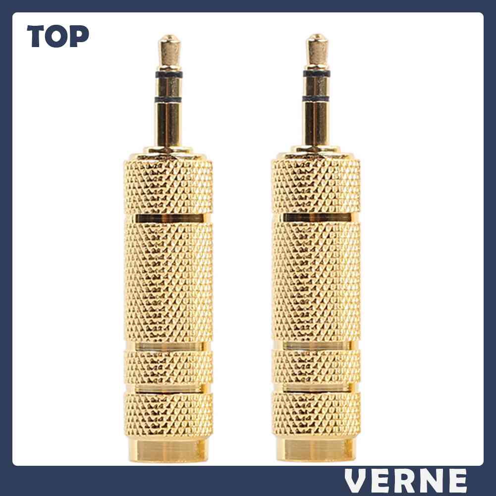 Đầu Cắm Kết Nối Micro VERNE Microphone 6.35 mm Female Sang 3.5 mm Male