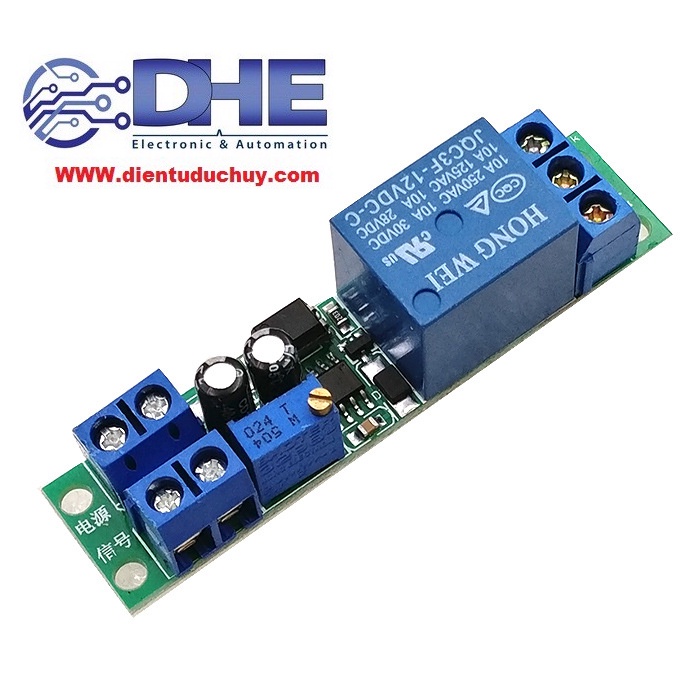 MODULE TẠO TRỄ/TIMER/DELAY TỪ 0 - 25S, NGÕ RA RELAY, ĐIỆN ÁP 12VDC