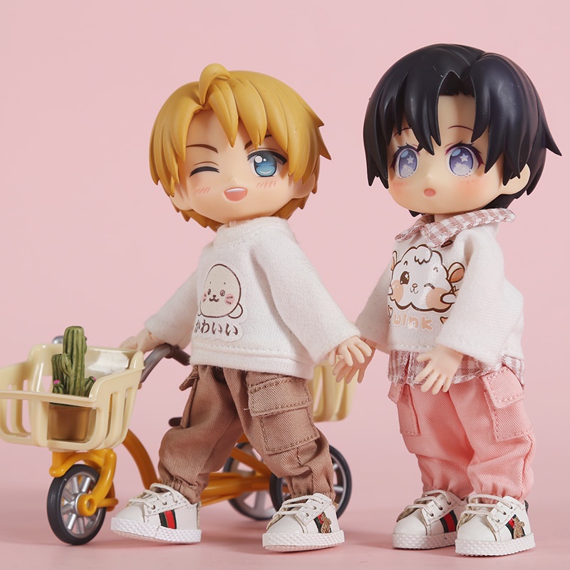 Quần yếm cho búp bê BJD ob11 1/12