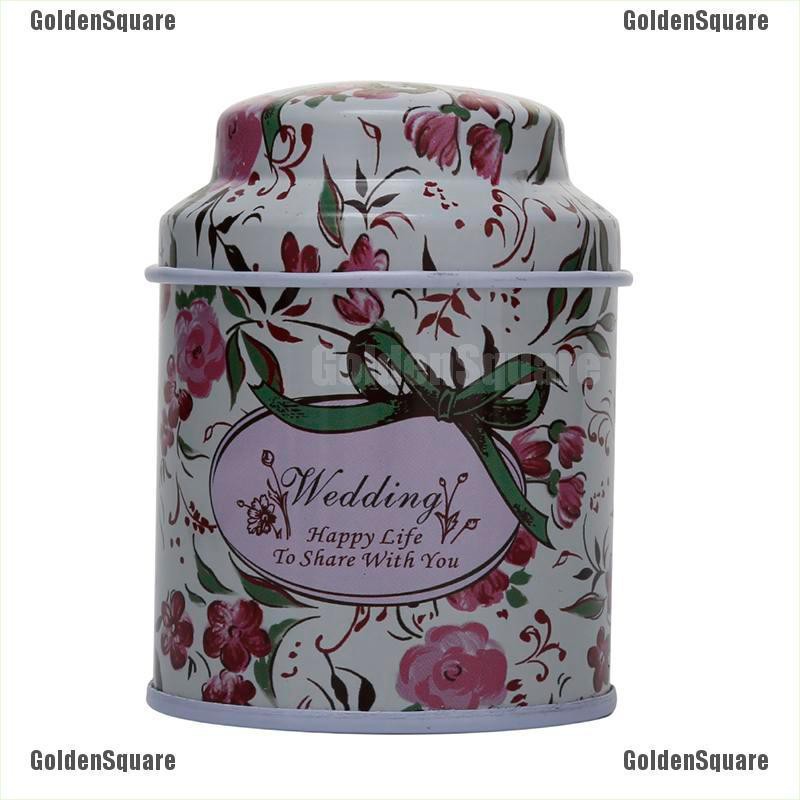 Hũ Thiếc Đựng Trà / Cà Phê / Kẹo / Đường Họa Tiết Hoa