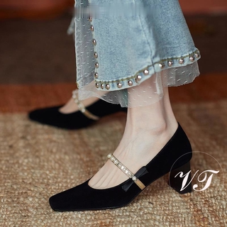 Giày Búp Bê Đính Hạt Xinh Xắn Cổ Điển Theo Phong Cách Xuân Hè 2021