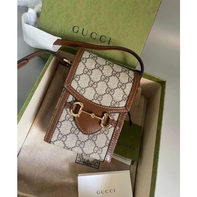 Túi đeo chéo đựng điện thoại Gc Horsebit 1955 phone bag Hàng đẹp fullbox size 18