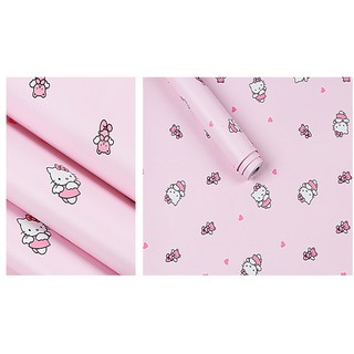 Giấy dán tường kitty trái tim (khổ rộng 0.45m)
