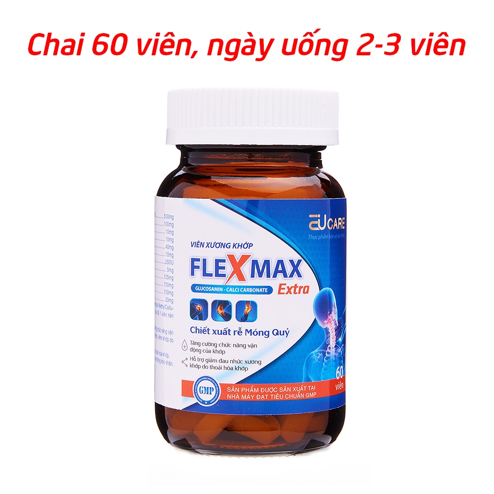 Viên xương khớp Glucosamine giảm đau nhức xương khớp - Hộp 60 viên [Flexmax Extra]