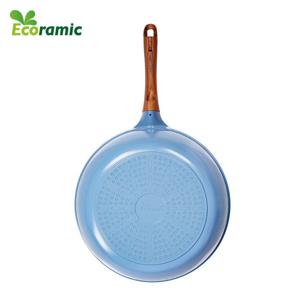 Chảo sứ ceramic ECORAMIC đáy từ vân đá chống dính size 22 - 24 - 26 - 28 tay cầm chịu nhiệt chảo gốm sứ