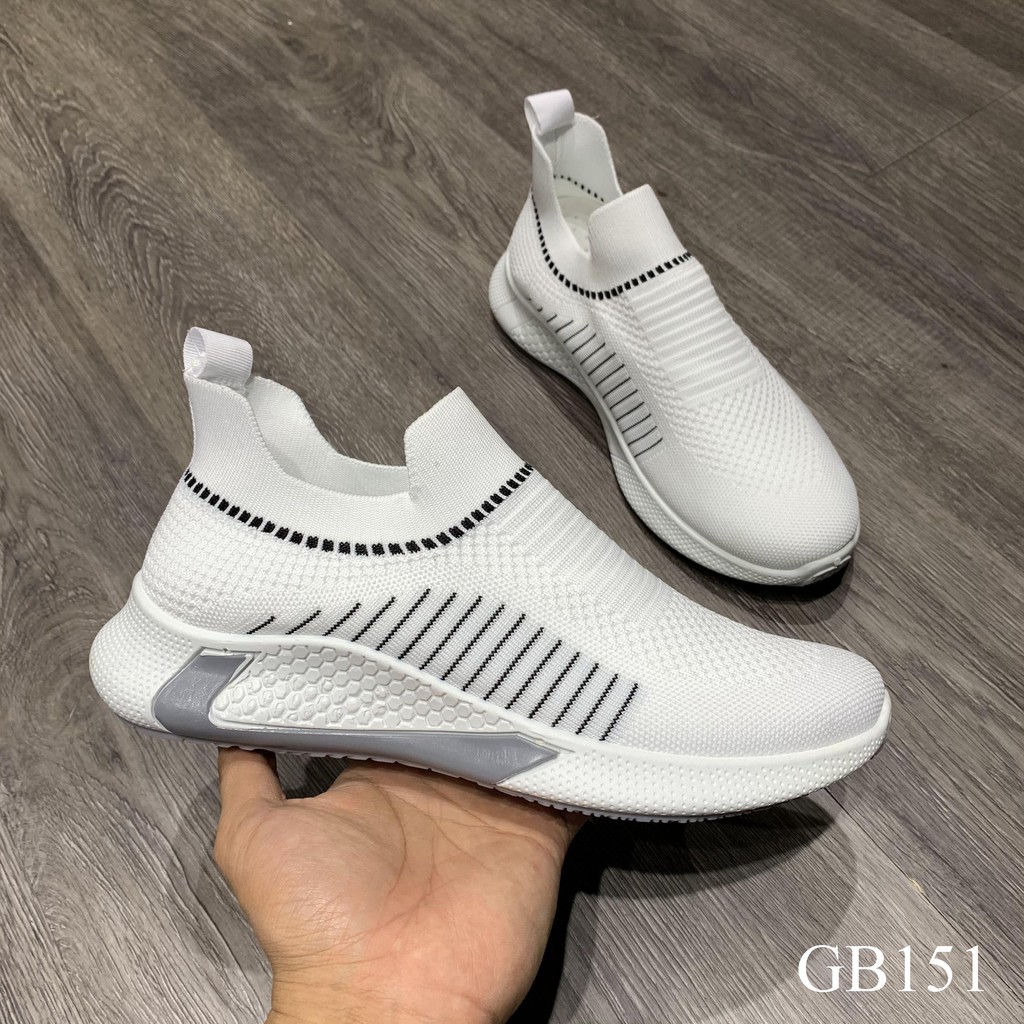 Giày thể thao nam kiểu dáng sneaker cao cổ không dây  - GB151 giaynamdep