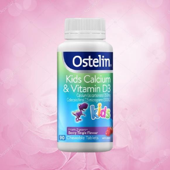 Kẹo CANXI OSTELIN KIDS 90 VIÊN BỔ SUNG CALCIUM VITAMIN D CHO BÉ