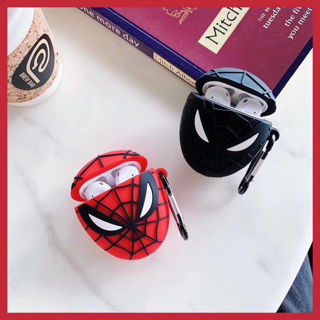 Vỏ bảo vệ hộp sạc tai nghe Airpods hình Spiderman xinh xắn