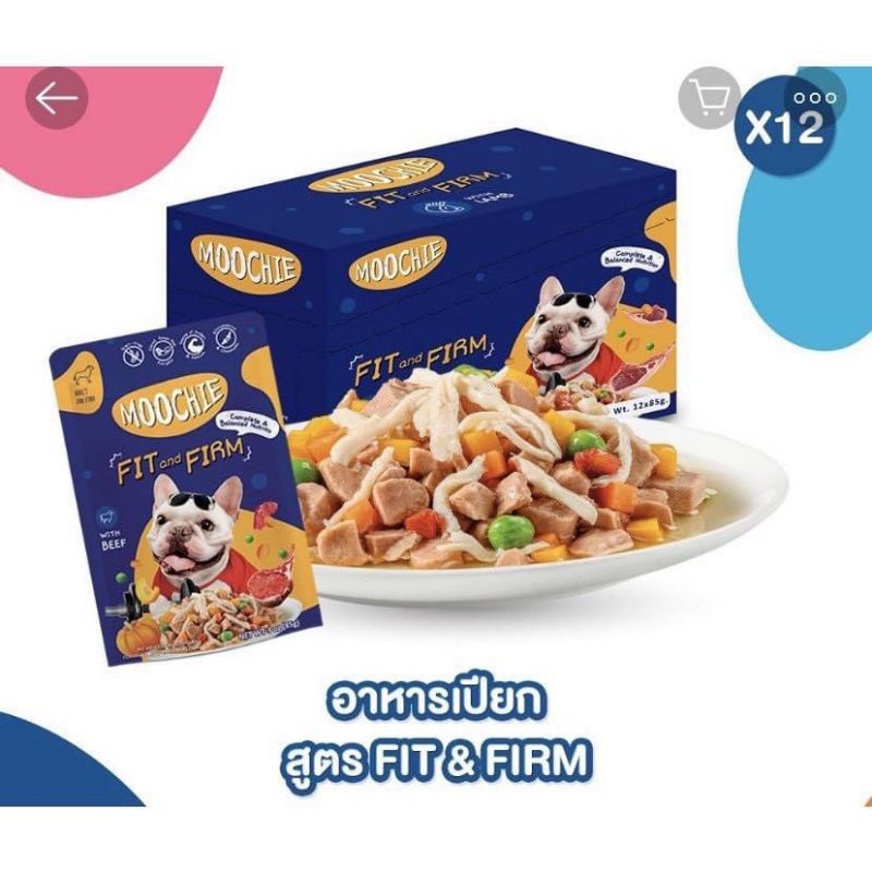 6 vị Pate Moochie cho chó- thức ăn gói 85g hàng Thái Lan