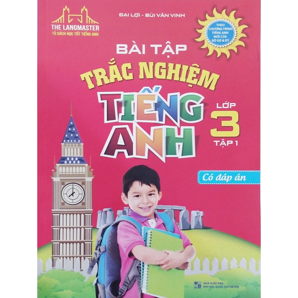 Sách - The Langmaster bài tập trắc nghiệm tiếng anh lớp 3 tập 1 có đáp án