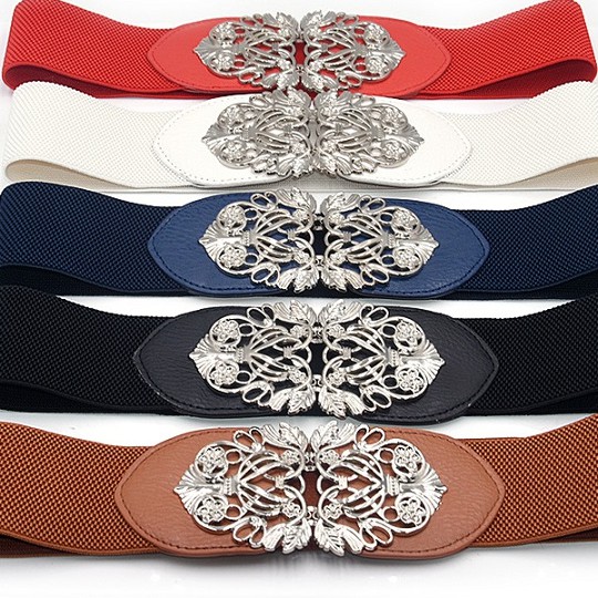 Đai váy họa tiết mặt bạc chất 6cm H29