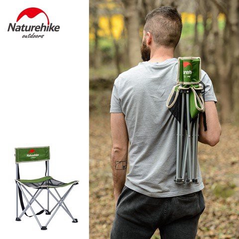 Ghế Camping Mini NatureHike NH16J001 - J, Ghế Xếp Dã Ngoại Di Động Siêu Bền, Cực Gọn, Có Túi Đựng - Bảo Hành 3 Tháng