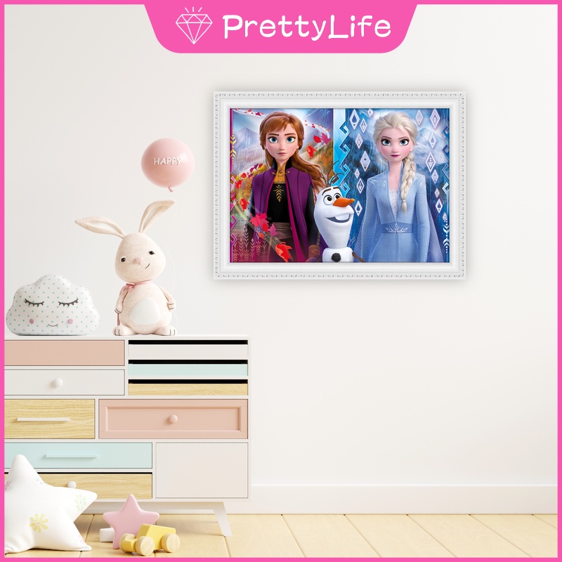 Tranh đính đá 5D tự làm hình cô gái hoạt hình 30x40cm/40x50cm