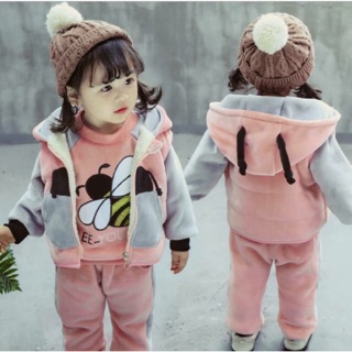 Set bộ 3 món lót lông cho bé