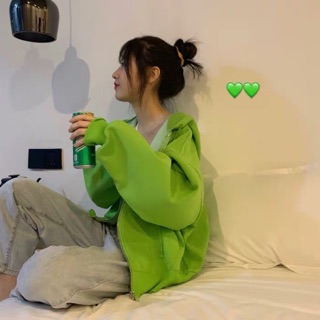 Áo khoác nỉ màu nổi bật ulzzang