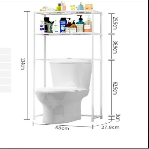 Kệ Để Đồ Nhà Tắm và bồn cầu tiện ích 3 Tầng, Kệ đựng đồ 2 tầng trên máy giặt cao cấp