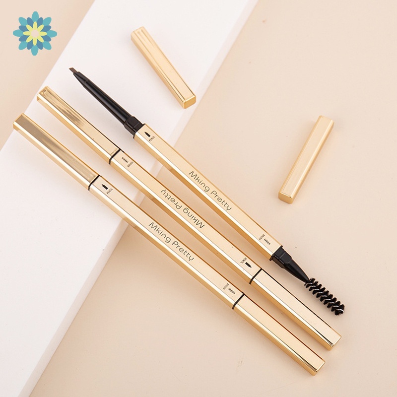 [Hàng mới về] Bút kẻ lông mày hai đầu lâu trôi chống thấm nước siêu mịn 5 màu sắc tùy chọn